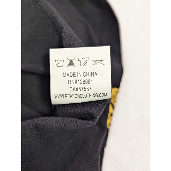 Reason Medium Long Sleeve Rugby Polo w/Dragon Heads,Wasps/Hornets - Picture 7 of 13